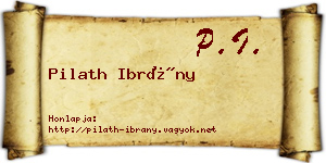Pilath Ibrány névjegykártya